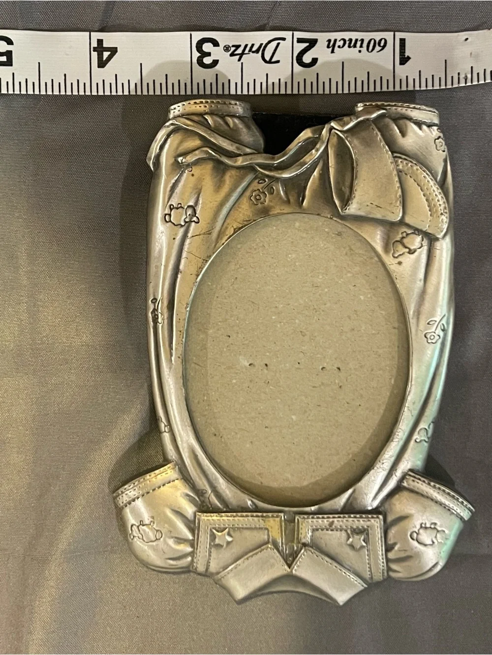 Silver Baby Dress Picture Frame - Elegant Nursery Accent